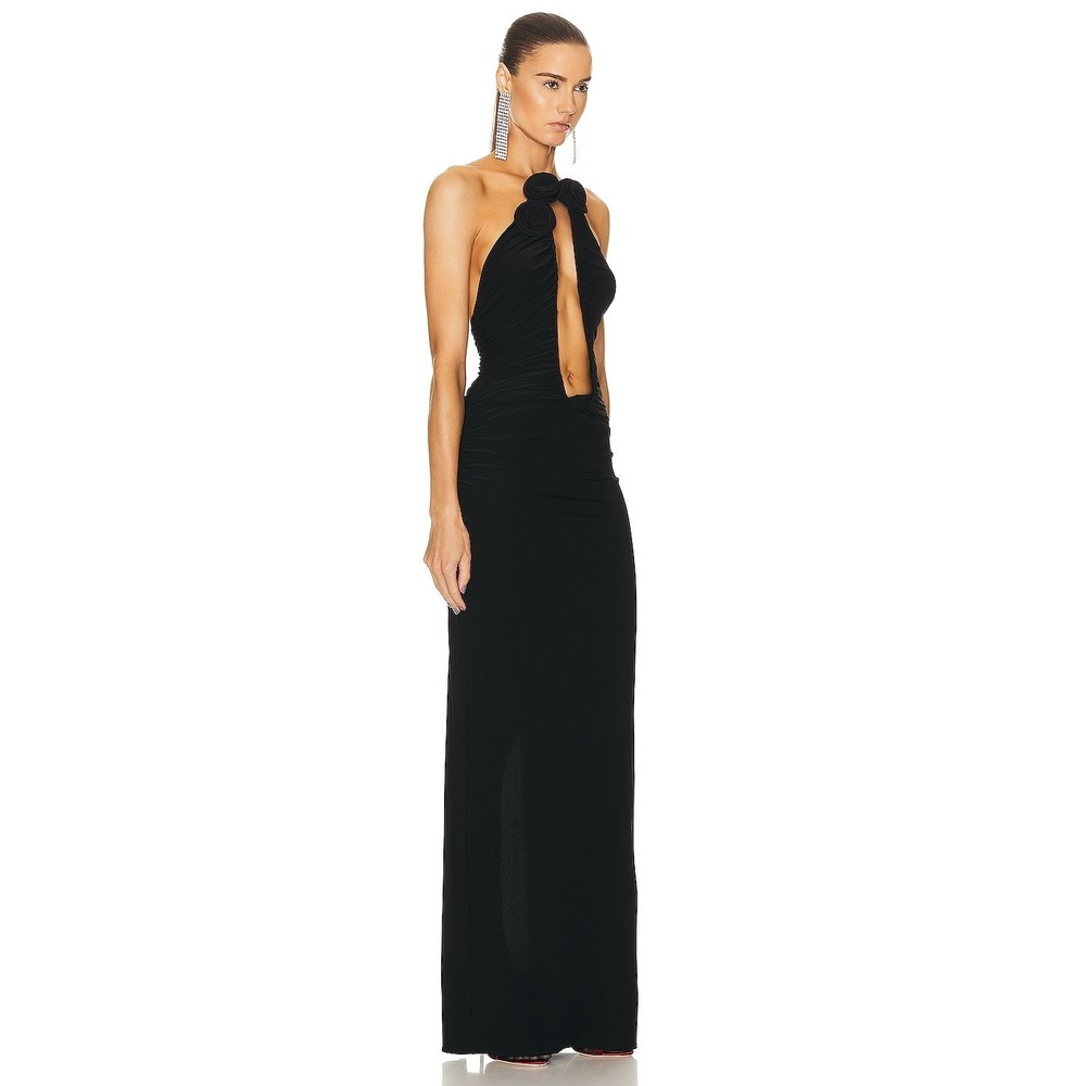 New Magda Butrym Plunging Gown in Black maxi backless strapless cutout small - Picture 15 of 16